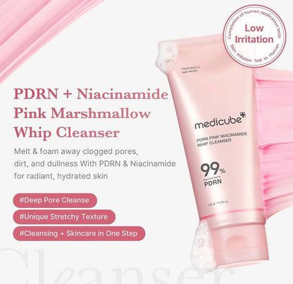 MEDICUBE PDRN Pink Niacinamide Whip Cleanser